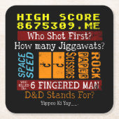 Ice Breaker Trivia Fragen Conversation Starter  Rechteckiger Pappuntersetzer (Vorderseite)