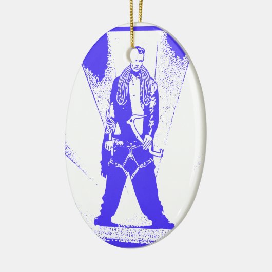 Ice Climb Baby Keramik Ornament (Links)