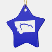 Ice Climb Montana Keramik Ornament (Links)