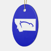 Ice Climb Montana Keramik Ornament (Links)