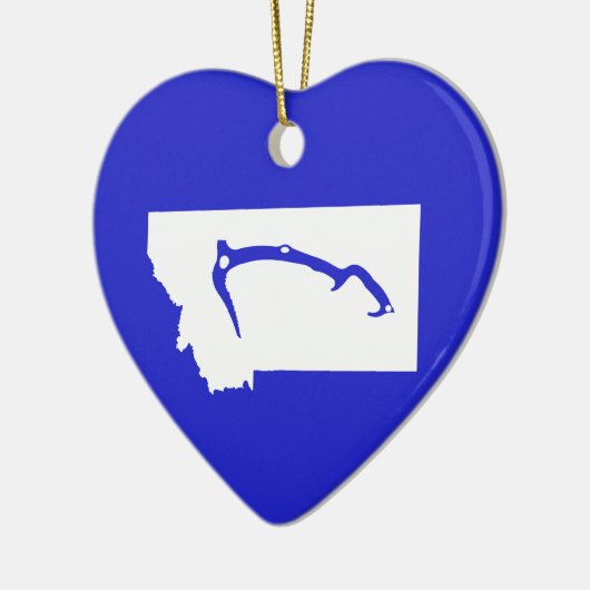 Ice Climb Montana Keramik Ornament (Links)