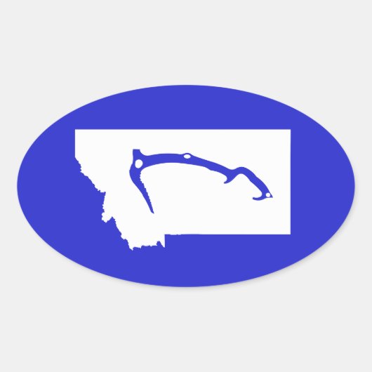 Ice Climb Montana Ovaler Aufkleber (Vorderseite)