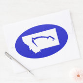 Ice Climb Montana Ovaler Aufkleber (Umschlag)