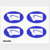 Ice Climb Montana Ovaler Aufkleber (Blatt)