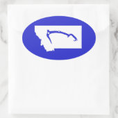 Ice Climb Montana Ovaler Aufkleber (Tasche)