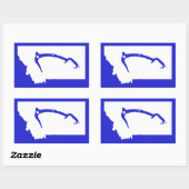 Ice Climb Montana Rechteckiger Aufkleber (Blatt)