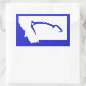 Ice Climb Montana Rechteckiger Aufkleber (Tasche)