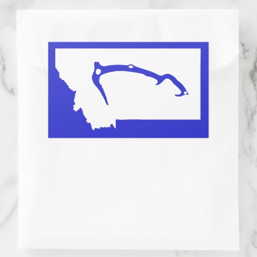 Ice Climb Montana Rechteckiger Aufkleber (Tasche)