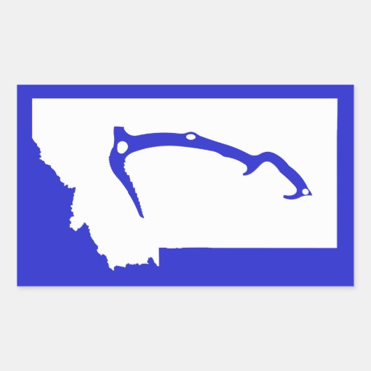 Ice Climb Montana Rechteckiger Aufkleber (Vorderseite)