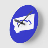 Ice Climb Montana Runde Wanduhr (Winkel)