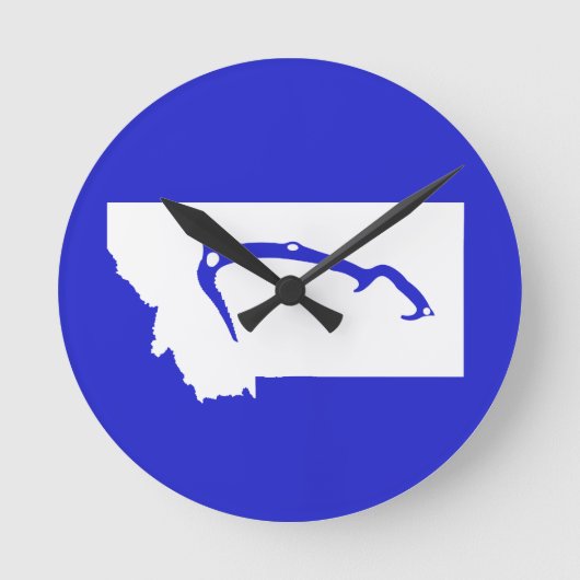 Ice Climb Montana Runde Wanduhr (Vorderseite)