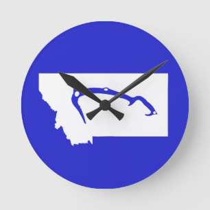 Ice Climb Montana Runde Wanduhr