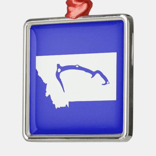 Ice Climb Montana Silbernes Ornament (Links)
