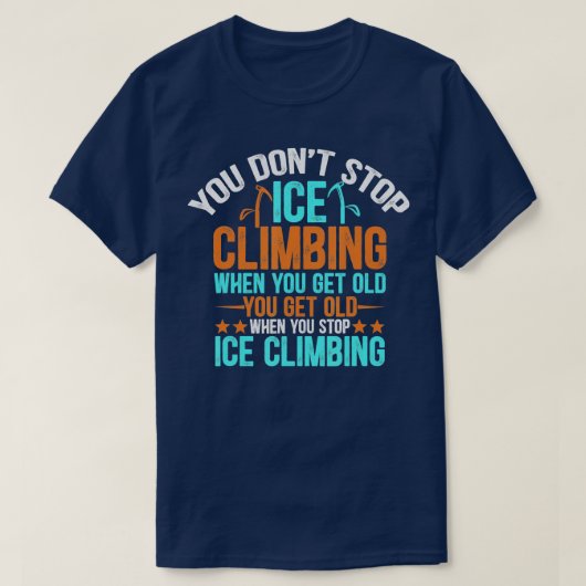 Ice Climber Zitrusfrüchte Klettern und Klettern T-Shirt (Design vorne)