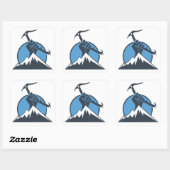 Ice Climbing Power Quadratischer Aufkleber (Blatt)