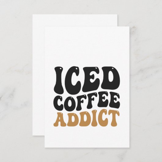 Ice Coffee Addict Funny coffein Lover Geschenk Dankeskarte (Vorne/Hinten)