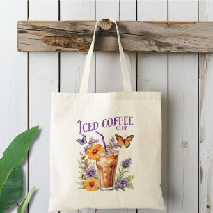 Ice Coffee Club Vintag Butterfly Tragetasche