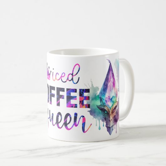 Ice Coffee Queen Funny Coffee Lover Tasse (VorderseiteRechts)