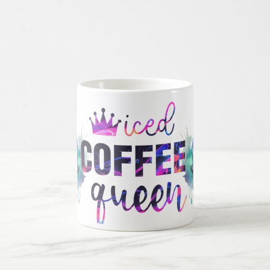 Ice Coffee Queen Funny Coffee Lover Tasse (Mittel)