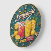 Ice Cold Lemonade Große Wanduhr (Winkel)