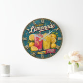 Ice Cold Lemonade Große Wanduhr (Zuhause)