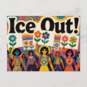 Ice Colorful Hippie People Out Protest Postkarte (Vorderseite)