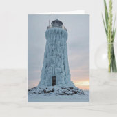 Ice covered lighthouse karte (Vorderseite)
