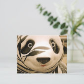 Ice Covered Panda Sepia Postkarte (Stehend Vorderseite)