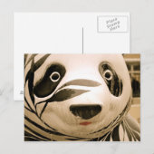 Ice Covered Panda Sepia Postkarte (Vorne/Hinten)