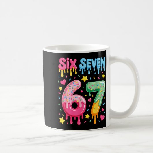 Ice Cream 67 Meme Funny Six Seven Gen Alpha Slang Kaffeetasse (Rechts)