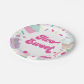 Ice Cream and Cake Two Sweet 2nd Birthday Pappteller (Schrägansicht)