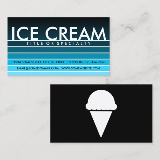 ICE CREAM aqua swatch Visitenkarte (Vorne/Hinten)