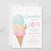 Ice Cream Baby Dusche Einladung (Vorderseite)