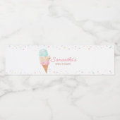 Ice Cream Baby Dusche Wasserflaschenetikett (Einzelnes Label)