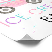 Ice Cream Bar Birthday Sign Poster (Ecke)