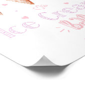 Ice cream Bar Pastel birthday party Poster (Ecke)