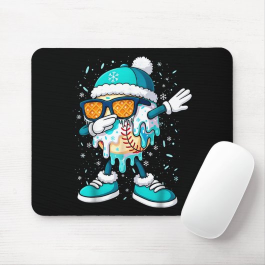 Ice Cream Baseball Drip Home Plate Bats Cool For B Mousepad (Mit Mouse)