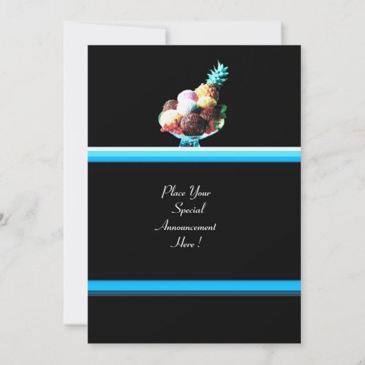 ICE CREAM BIRTHDAY PARTY 2 EINLADUNG (Rückseite)