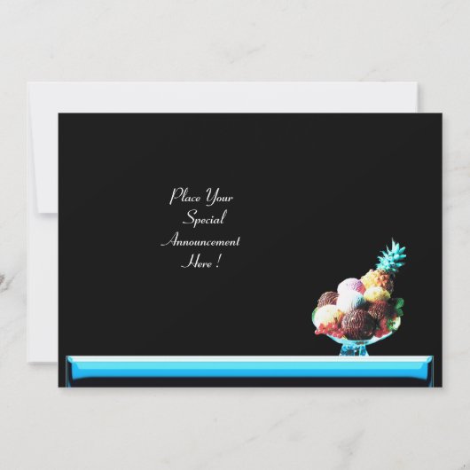 ICE CREAM BIRTHDAY PARTY 2 EINLADUNG (Rückseite)