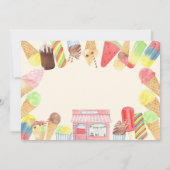 Ice Cream Birthday Party Danke Karte (Rückseite)