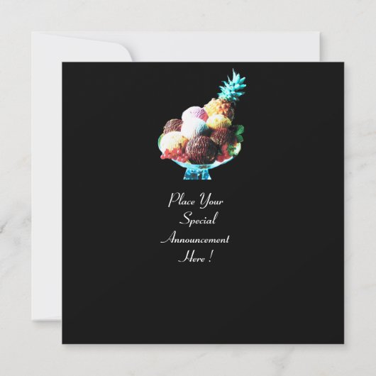 ICE CREAM BIRTHDAY PARTY EINLADUNG (Rückseite)