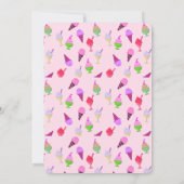 Ice Cream Birthday Party lädt ein Einladung (Rückseite)