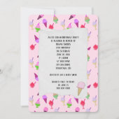 Ice Cream Birthday Party lädt ein Einladung (Vorderseite)