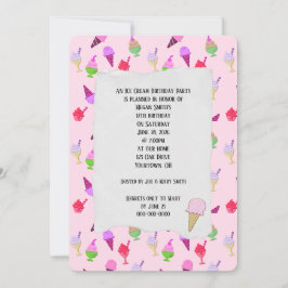 Ice Cream Birthday Party lädt ein Einladung