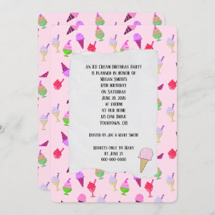 Ice Cream Birthday Party lädt ein Einladung