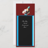 ICE CREAM BIRTHDAY PARTY Rot-Blau Einladung (Rückseite)