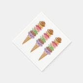 Ice Cream Birthday Serviette (Ecke)