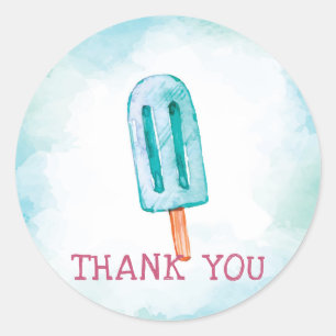 Ice Cream Birthday Vielen Dank Runder Aufkleber