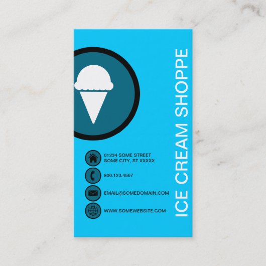 ICE-CREAM-Blasen Visitenkarte (Vorderseite)