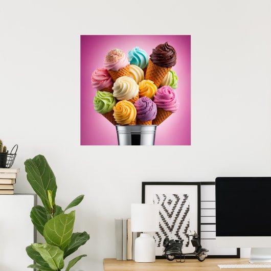 Ice Cream Bouquet Poster (Heimbüro)